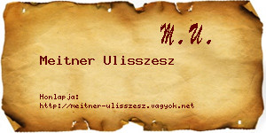 Meitner Ulisszesz névjegykártya